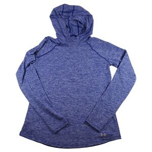 Under Armour Women's Blue Heathered Running Hoodie Lightweight Activewear‎ M